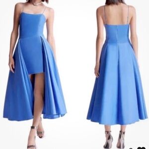 Halston Heritage Hi-Low Formal Gown Periwinkle Blue Size 8